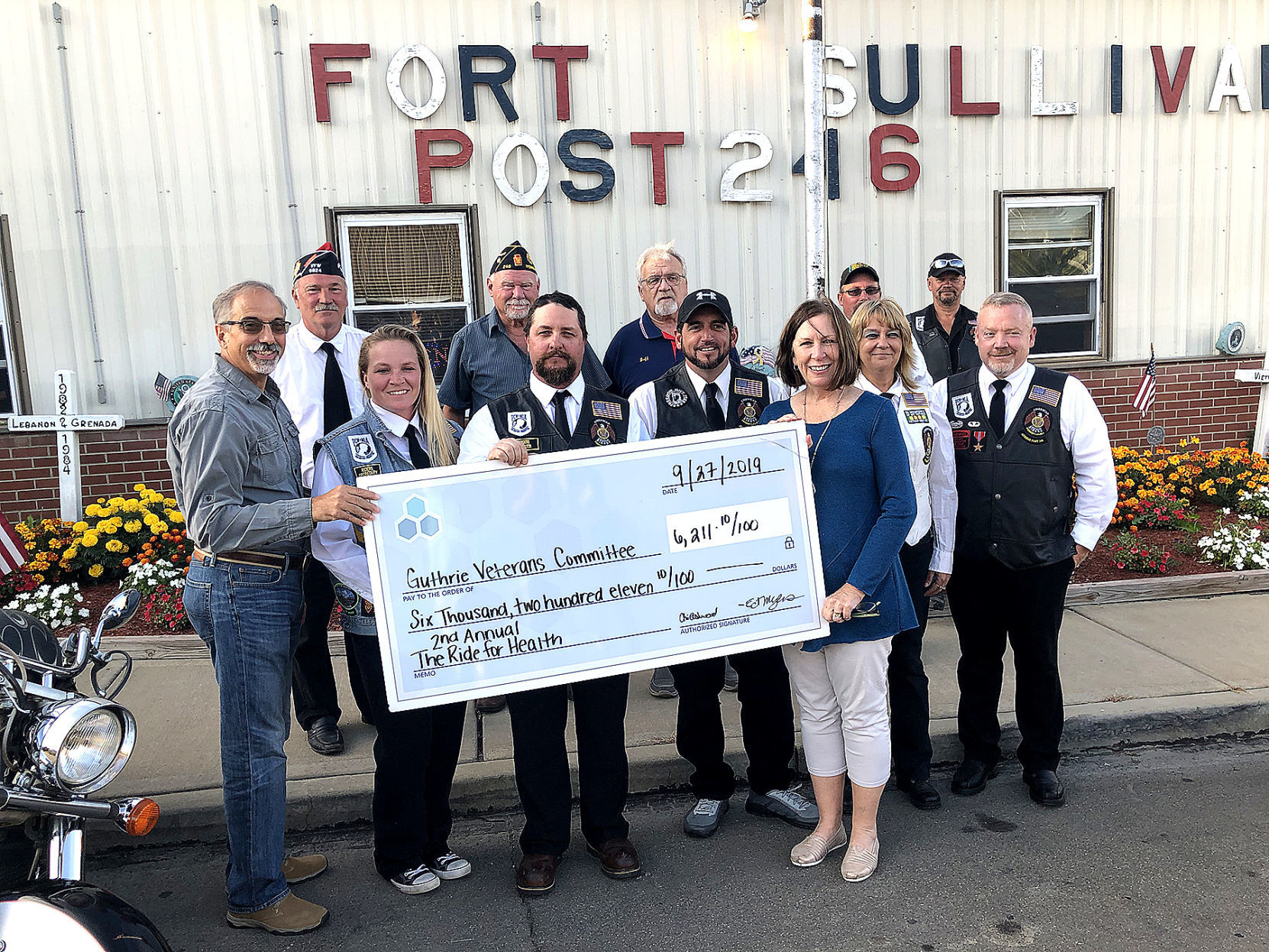 American Legion Riders donate to Guthrie Veterans Committee